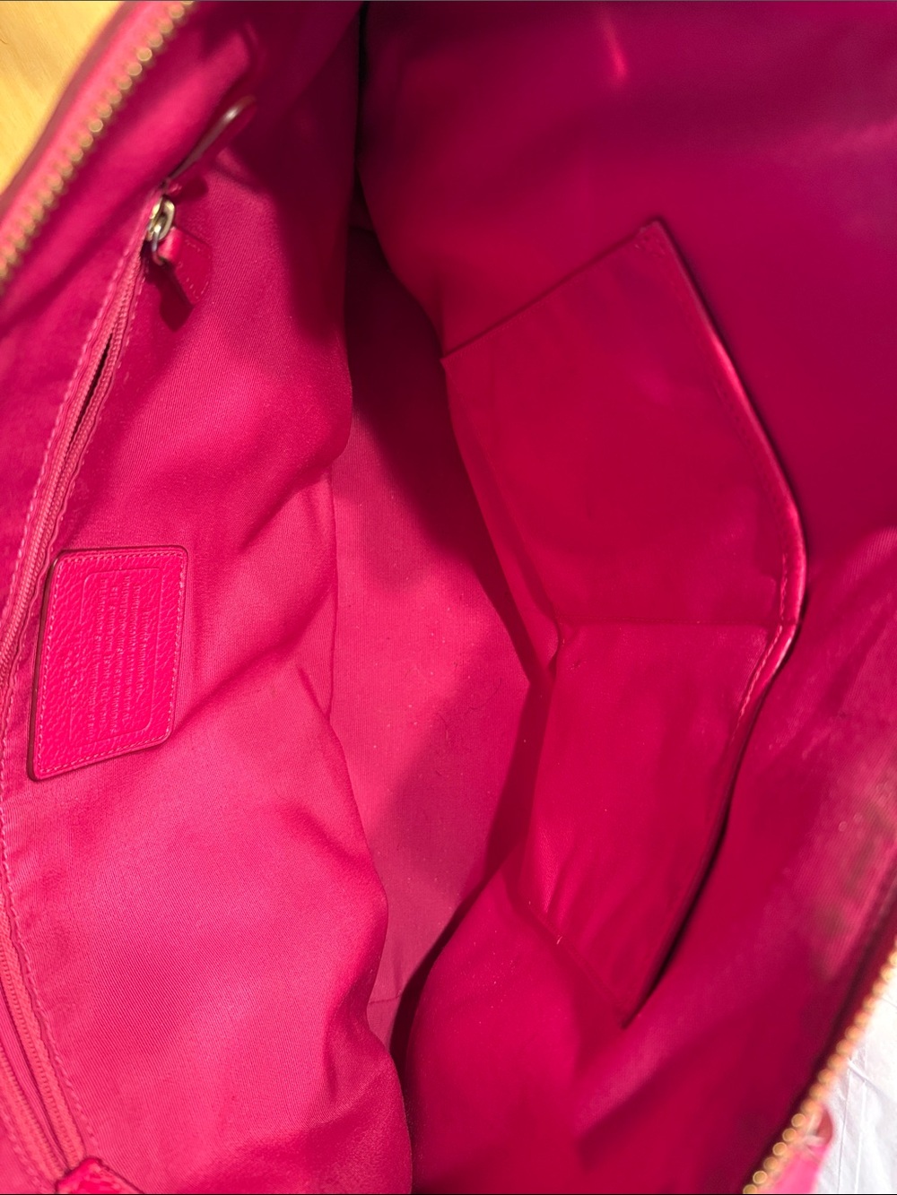 Coach Hot Pink Pebbled Leather Tote - Picture 11 of 12